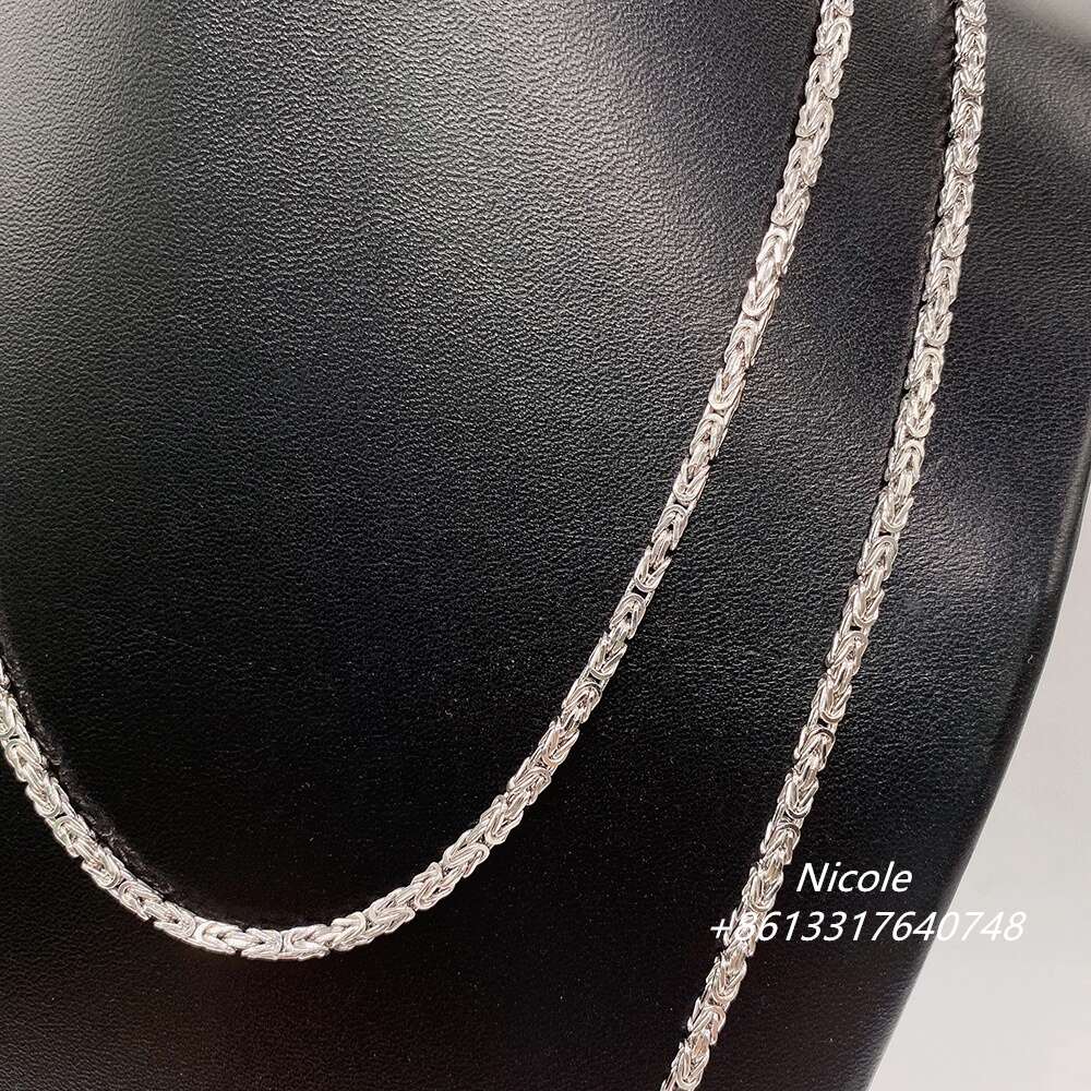 New Product Hip Hop Choker Necklace Pendant Rope Chain Silver Design for Men