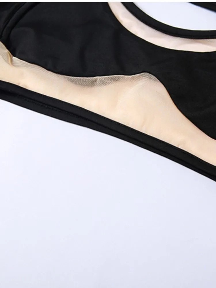 summer two piece set for women leggings matching set Sleeveless Sheer Mesh See Through Bodycon Jumpsuit women baddie outfits y2k 240112