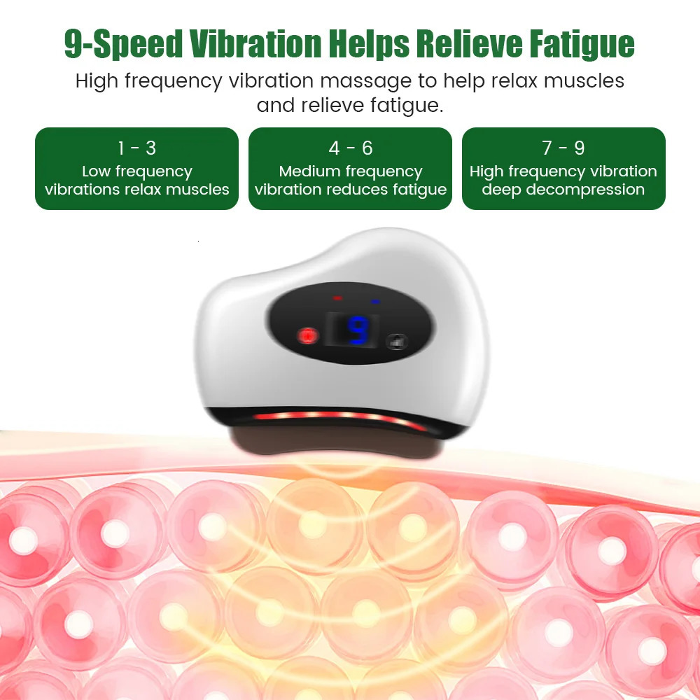 Electric Guasha Massager Compress Eye Massager Stone Heating Vibration Scraping Neck Face Skin Lifting Removal Wrinkle Tool 240112