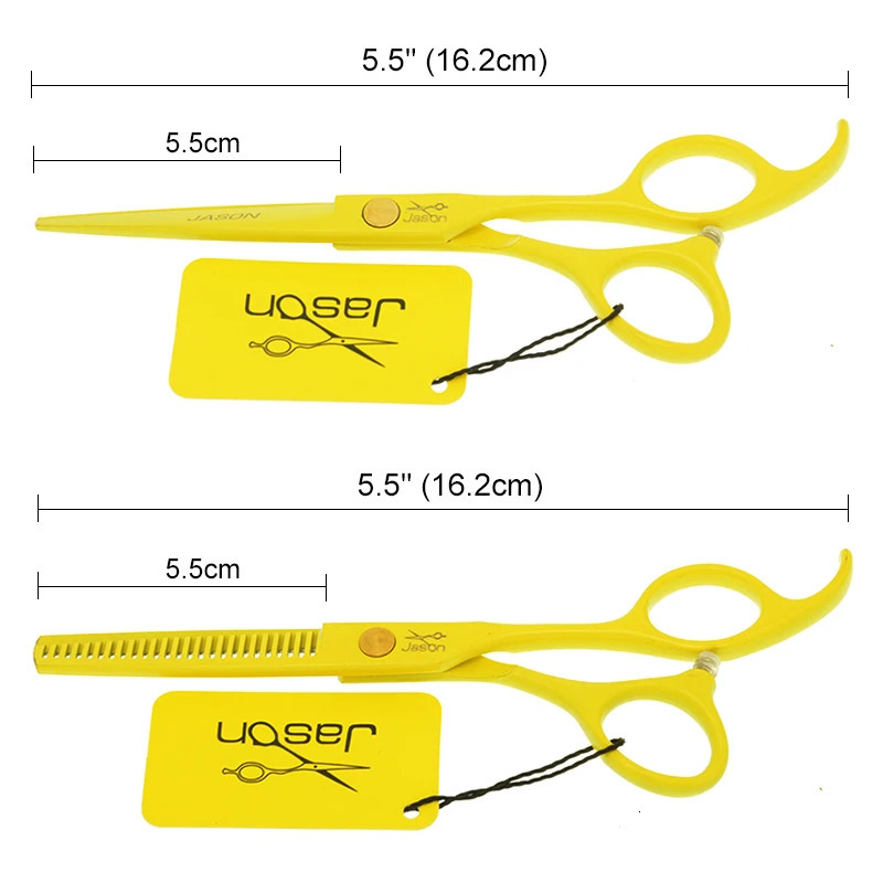 Jason 5.5 inch Hair Shears Barber Hair Cutting Scissors Thinning Shears Salon Hairdressing Styling Tools Hair Equipment A0072D 240112