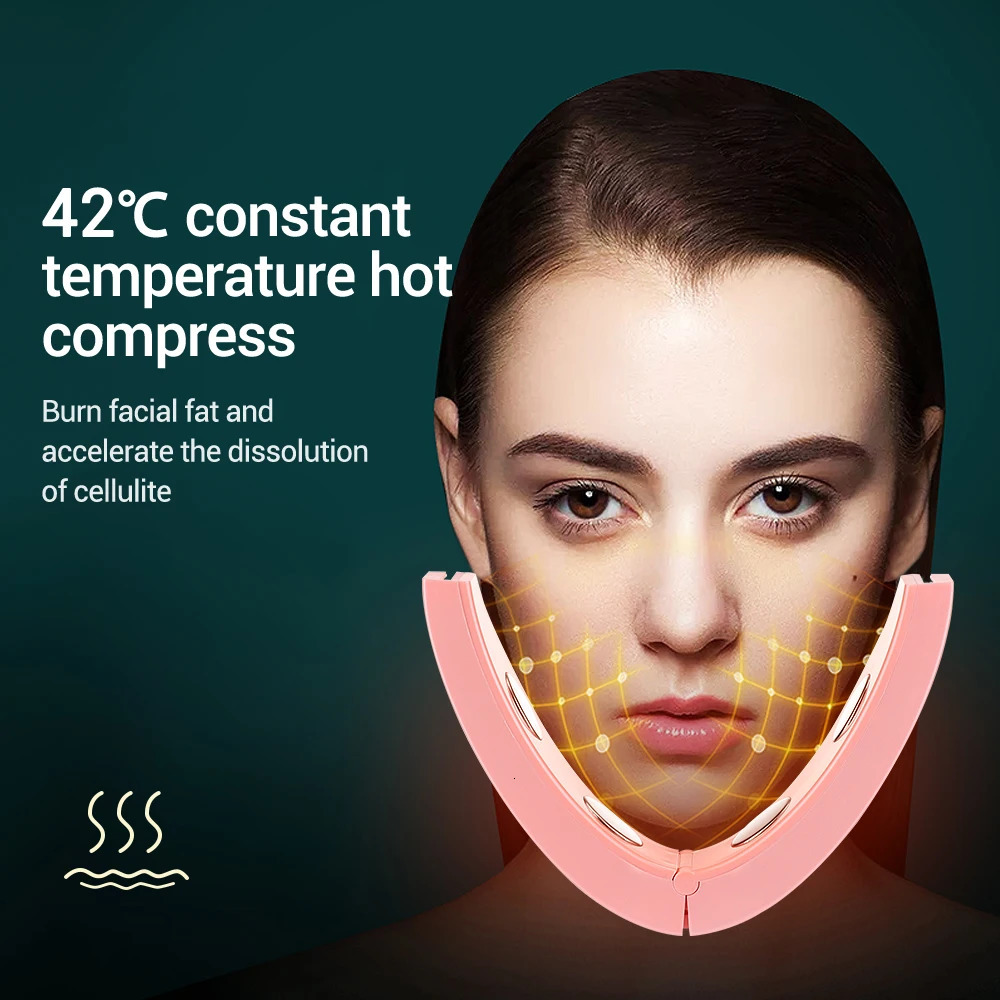 Smart V-face Face-lifting Massager Vibrating Slimming Intelligent Beauty Tools Heated Firming Skin Eliminate Edema 240112