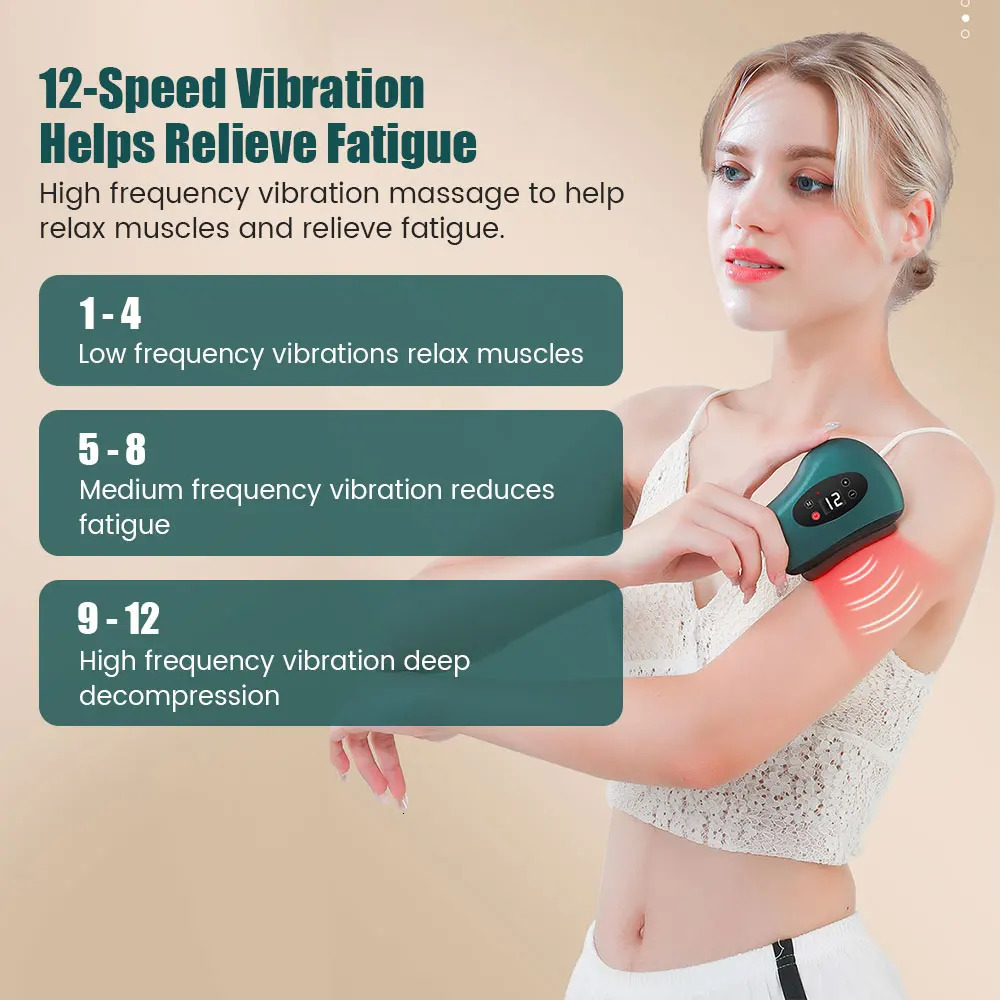 Electric Guasha Massager Compress Eye Massager Stone Heating Vibration Scraping Neck Face Skin Lifting Removal Wrinkle Tool 240112