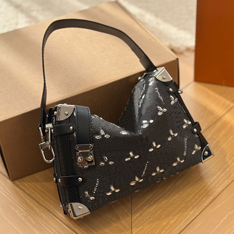 Boston Bag Handbag Women Bags Tote Glass Handle Gold Metal Accessories Genuine Leather Detachable Shoulder Strap Lettered Printing 5A Quality