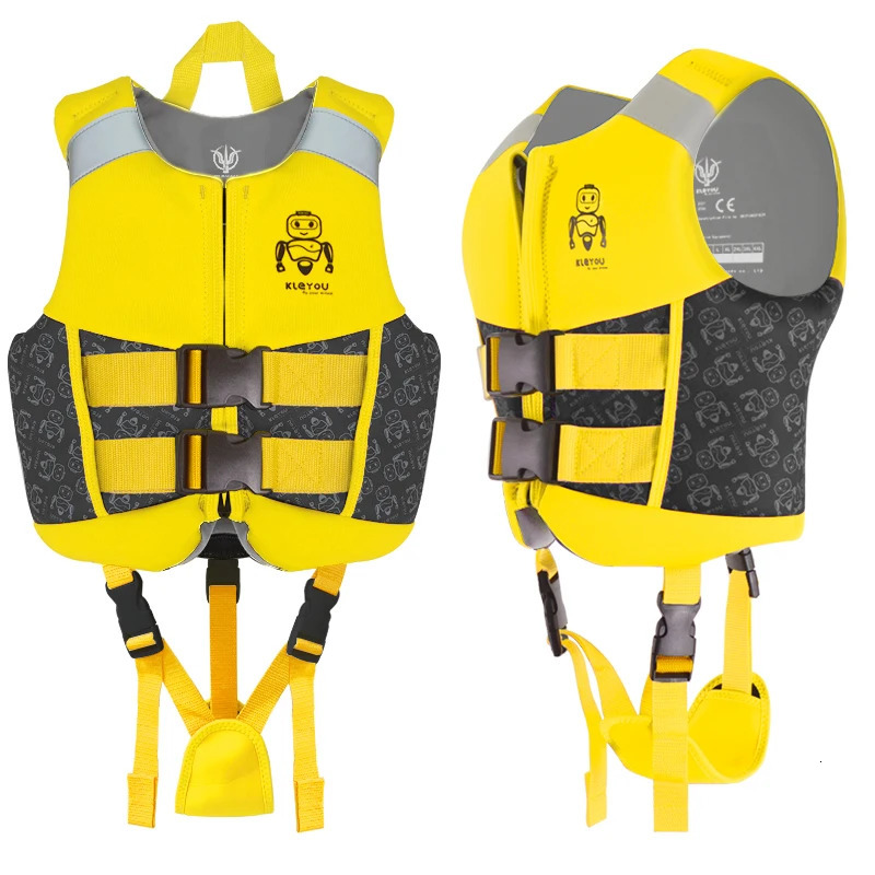 Neoprene Life Jacket For Kids Buoyancy Life Vest Boys Girls Surfing Vests Diving Flotation Swimming Aid Child 240111
