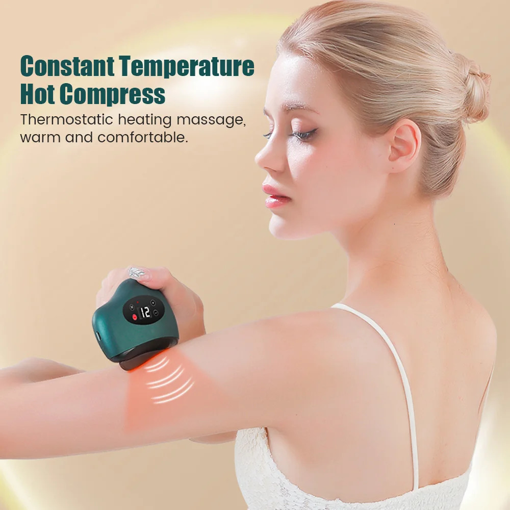 Electric Guasha Massager Compress Eye Massager Stone Heating Vibration Scraping Neck Face Skin Lifting Removal Wrinkle Tool 240112