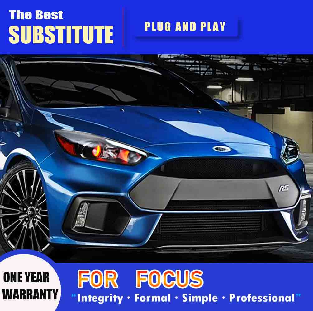 For Ford Focus LED Headlight 15-18 Car Accessories DRL Daytime Running Light Streamer Turn Signal Indicator Head Lamp Auto Parts