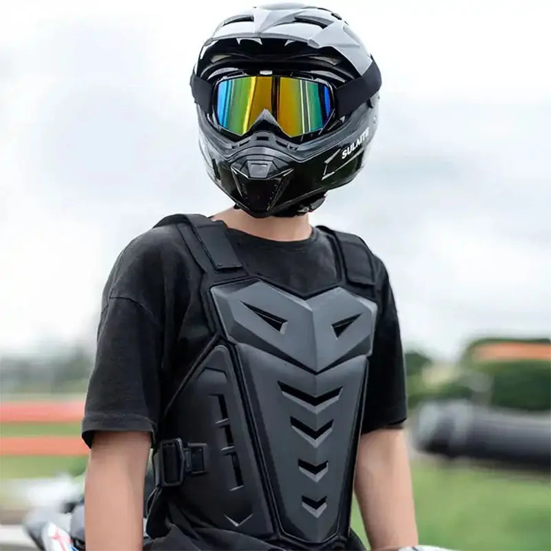 SULAITE Motocross Body Armor Motorcycle Jacket Motocross Moto Vest Back Chest Protector Off-Road Dirt Bike Protective Gear 240112