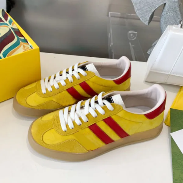 Shoes Man Womens Classic School Giucui Asual Velvet Splicing Printed Stripe Sneakers