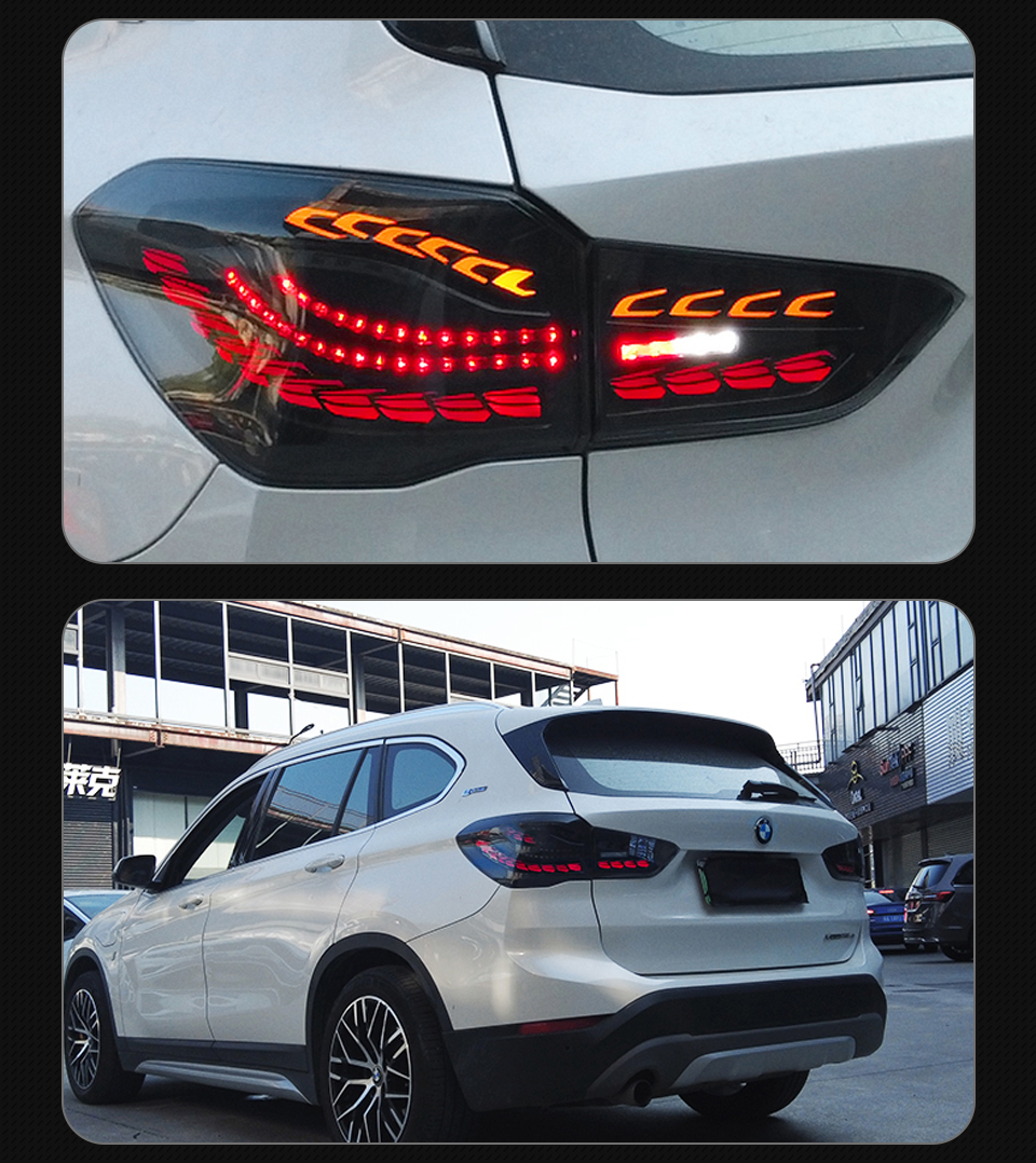 LED Styling Taillight For BMW X1 F48 F49 20 17-20 21 Rear Lamp DRL Dynamic Signal Reverse Dragon Scale Tail Light