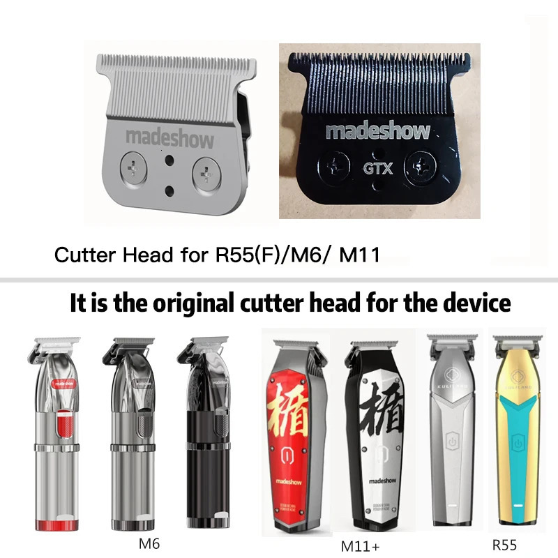 Original Replaceable Cutter Head For Madeshow M6 M11 R55F Professional Hair Clipper 0mm Blade Standard Set Hair Cutting Machine 240112