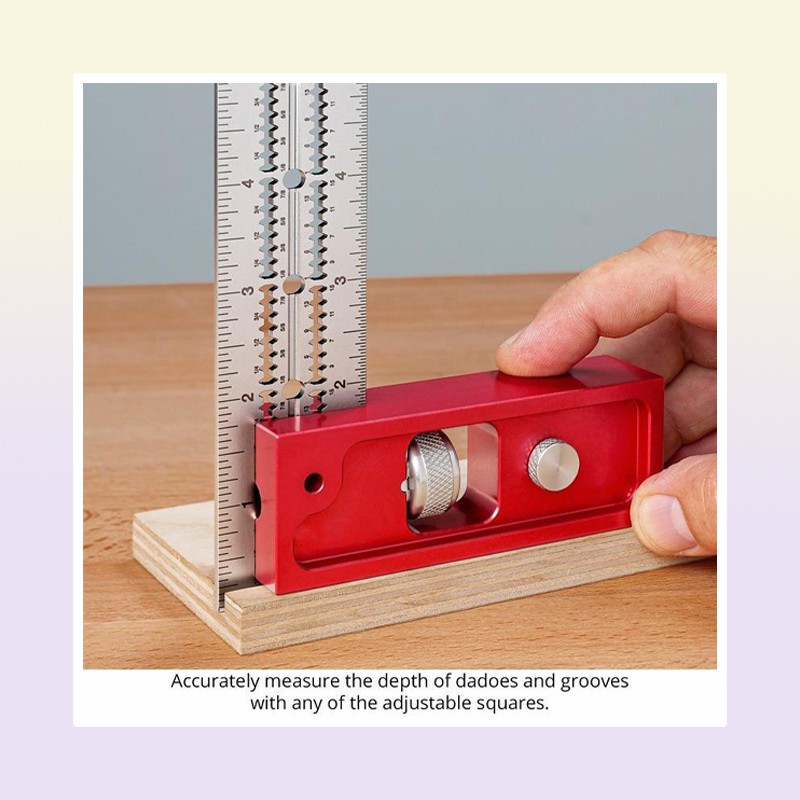 Professional Hand Tool Sets Scalable Ruler For Woodpecker One Time Ttype Hole Stainless Scribing Marking Line Gauge Carpenter Mea