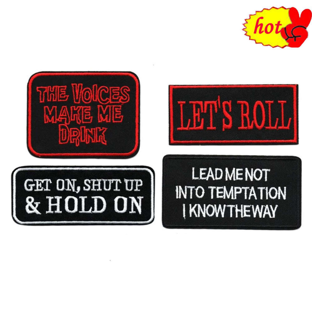 Letter Iron on Patches White for Clothes Embroidered Thermoadhesive Letras Parche Bordado Para Ropa Red Black Sew Designer Diy