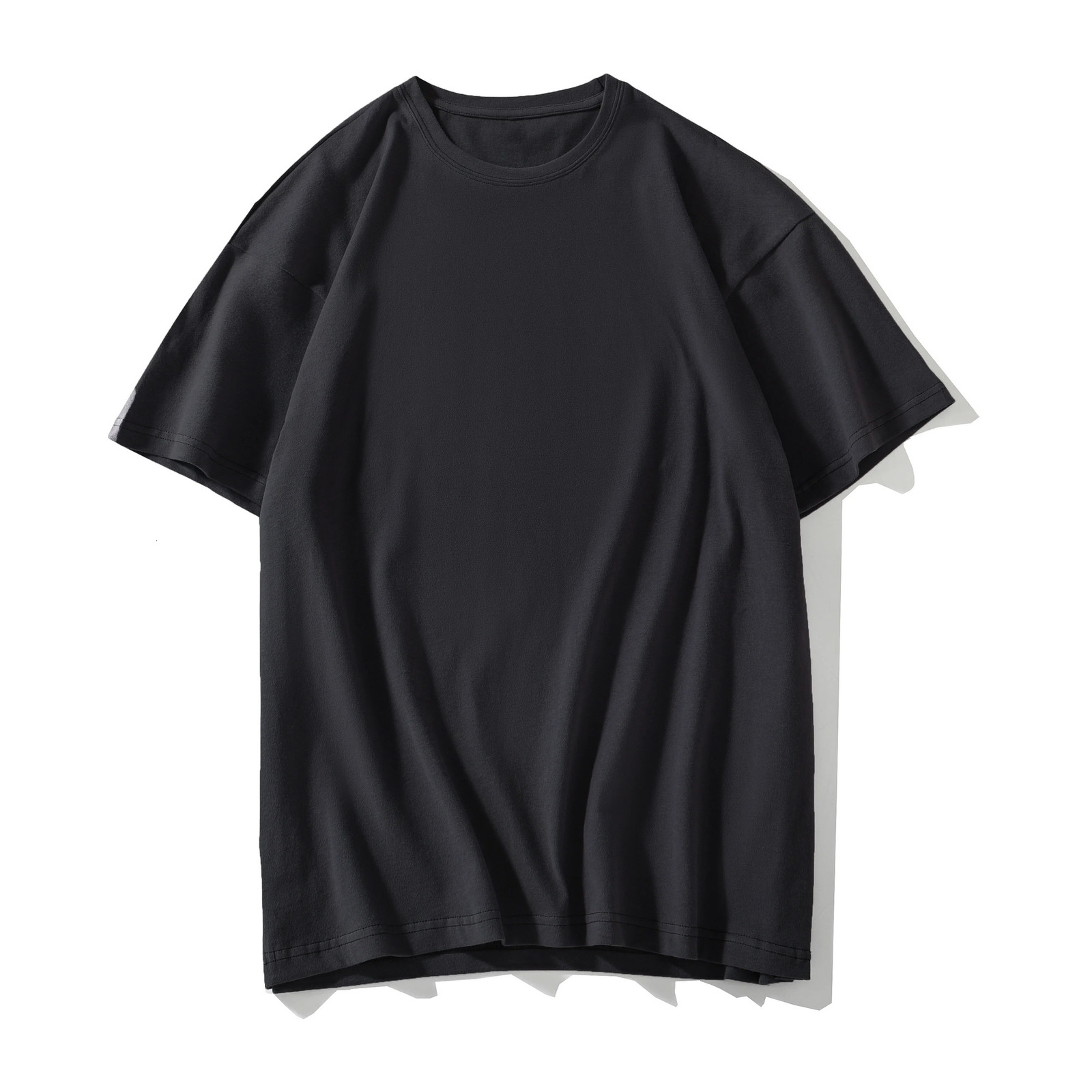 Man T-shirts Short Sleeve Cotton White Black Solid Color Casual Women Unisex Home Clothing Tops Tee Plain Classic Basic T-Shirt 240112