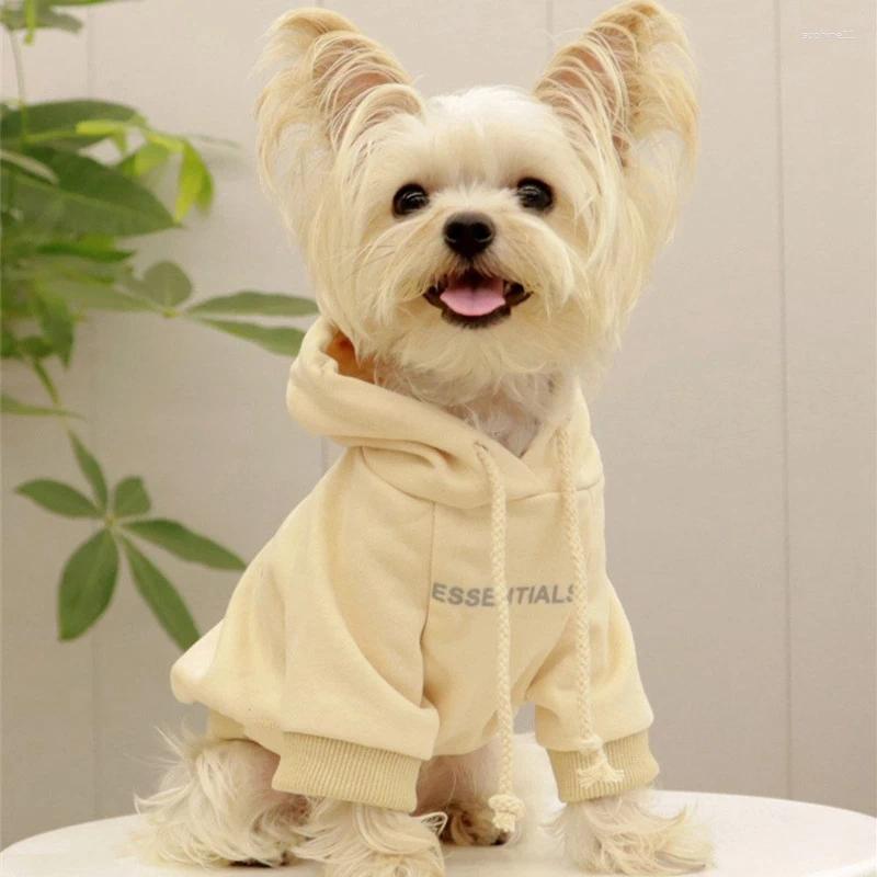 Dog Apparel Hoodies Letter Fleece Lined Fall Puppy Sweatshirt Soft Warm Sweater Winter Hooded Clothes For Small Dogs 54e