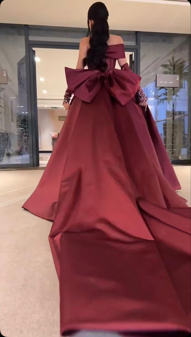 One Shoulder Mermaid Evening Dresses Simple Satin Prom Dress Bow Tie Formal Party Gowns Custom Made Dr0320