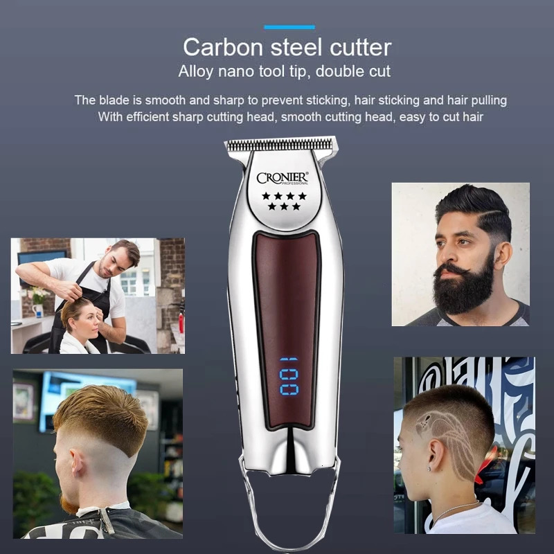 Cordless Professional powerful hair trimmer Men's Beard Trimmer Hair trimmer Kit Charging hairdresser 240112