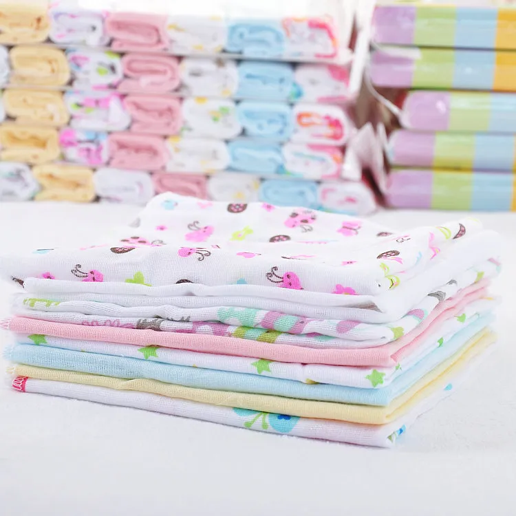 8PC LOT Baby Handcraf Towels Kerchief Towel Cotton Handkerchief ZZ