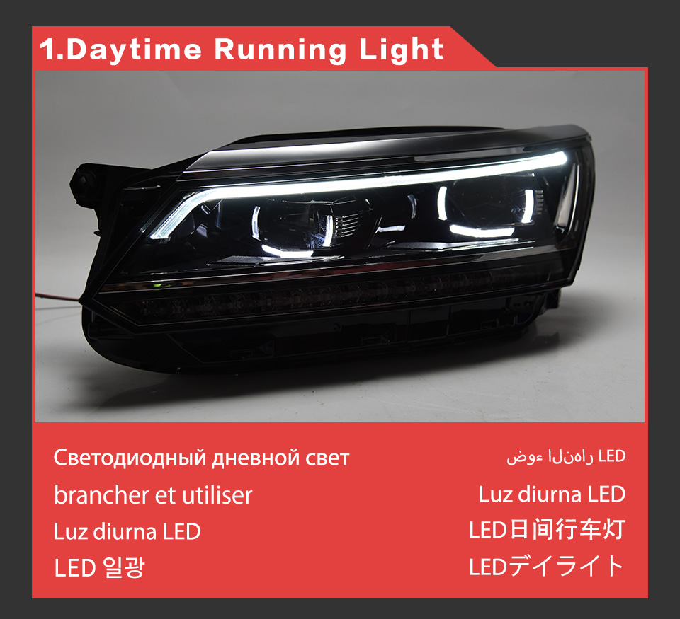 Car Headlight Assembly for VW Passat B8 LED Daytime Running Head Light 2016-2019 Turn Signal High Beam Lens