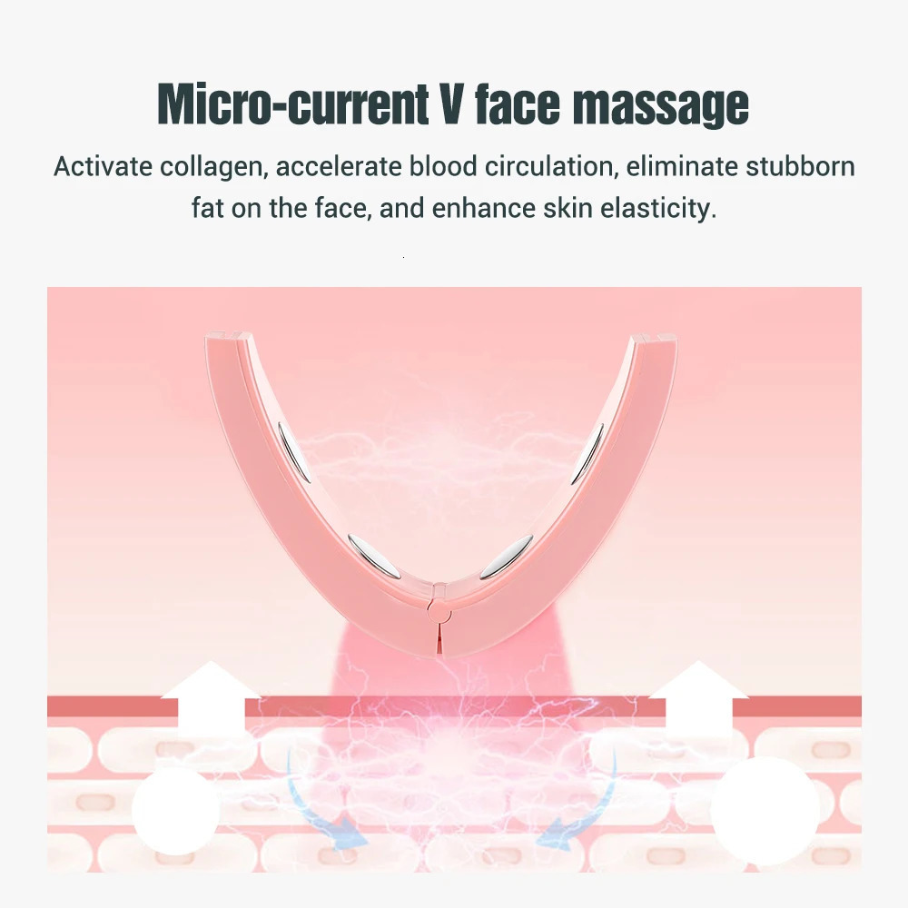 Smart V-face Face-lifting Massager Vibrating Slimming Intelligent Beauty Tools Heated Firming Skin Eliminate Edema 240112