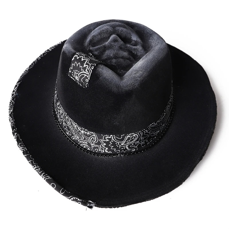 Trendy Halloween Skull Cowboy Hat Stylish and Distinctive Unisex Headpiece Fashionable and Punk Headwear Drop 240111