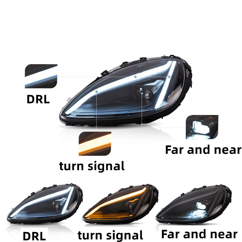 Car Head Lights Assembly For Chevrolet Corvette C6 LED Headlights 2005-2013 Dual Beam Lens Turn Signal Lights