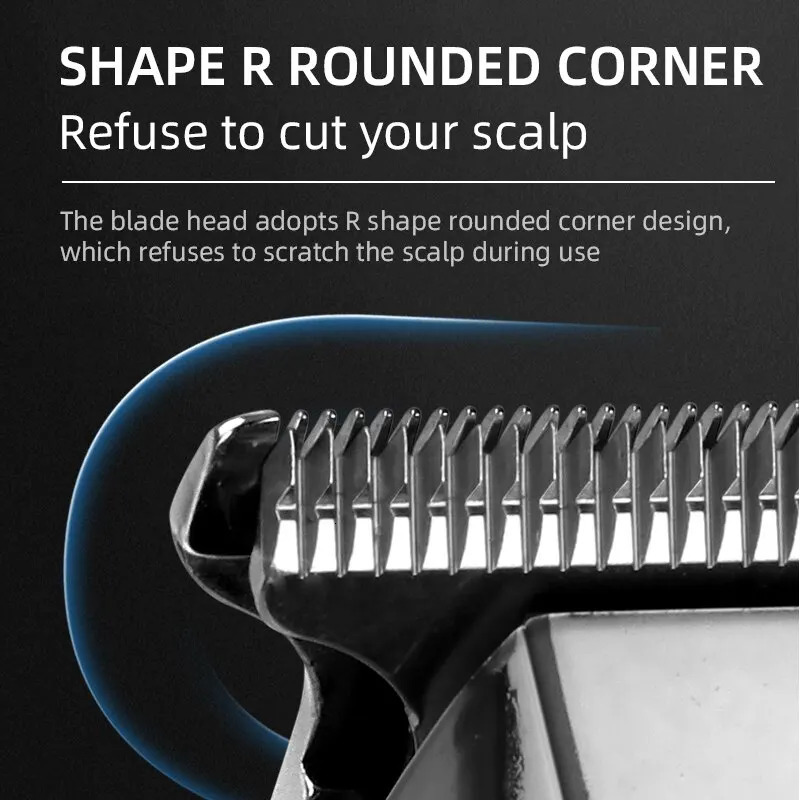 Kemei-5027 Professional Hair Clipper Beard Trimmer for Men Adjustable Speed LED Digital Carving Clippers Electric Razor KM-5027 240112
