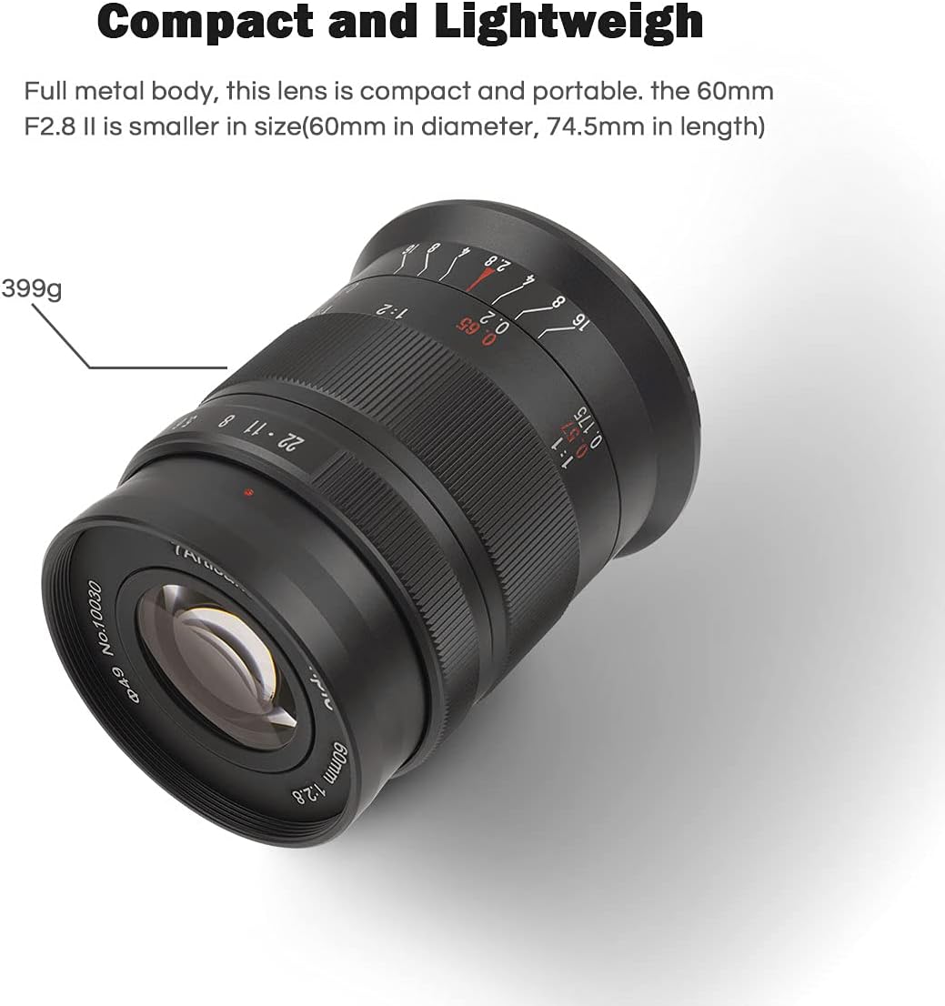 60mm F2.8 II Camera Macro Lens Manual Focus APS-C for Canon Sony Nikon M4/3 Olympus Fuji X-A1 X-A10 X-A2 X-A3 X-M1 XM2 X-Pro1 X-Pro2 X-E1 X-E2 E-E2s X