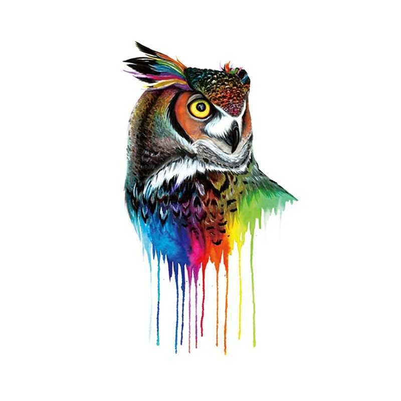 Makeup Sticker Owl Tattoo Water Transfer Waterproof Set with Simulated