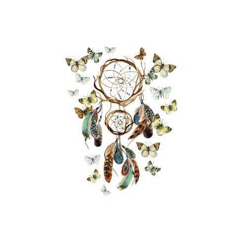 Makeup Catcher Tattoo Dream Sticker Set Colored Feather Water Transfer Waterproof Girl Simulation Arm