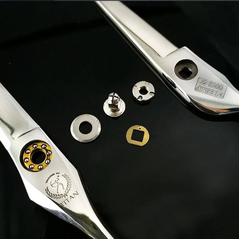 TITAN Professional hair scissors set hairdressing salon cutting tools barber shears 6.0inch 240112