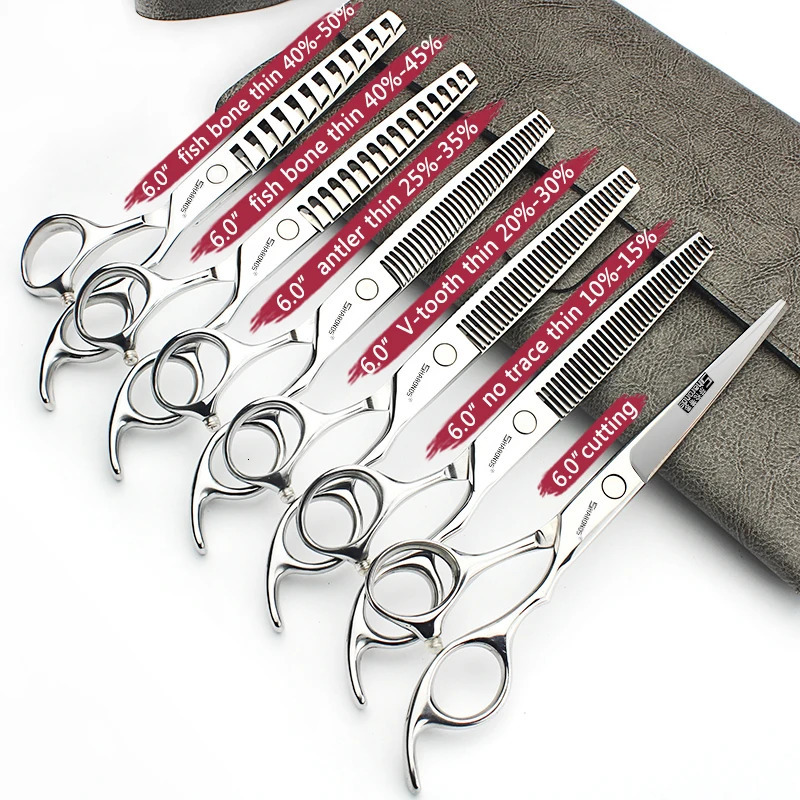 66.577.5 inch Scissors Japan Professional hairdressing Scissors Barber Scissors Set Hair Cutting Shears thinning clippers 240112