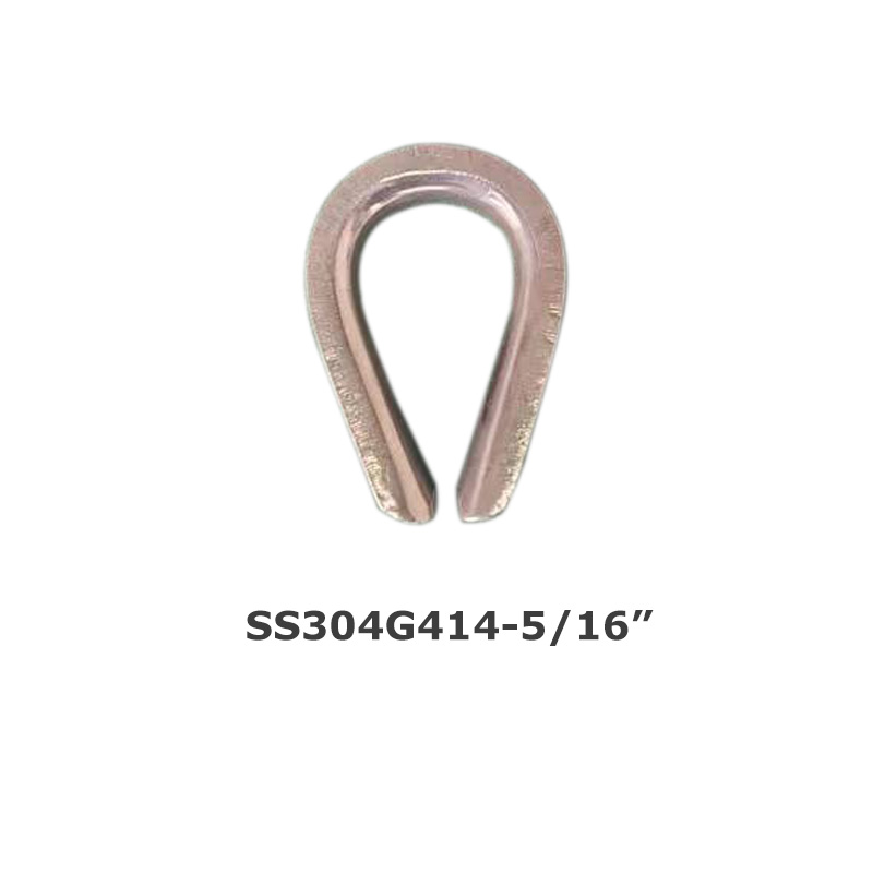 SS304 stainless steel chicken heart ring steel wire rope thimble G414