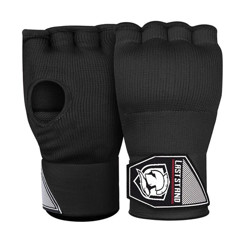MMA Half-Finger Boxing Gloves Thickened Sponge Sanda Training Hand Wrap Inner Gloves With Long Wrist Strap Boxing Accessories 240112