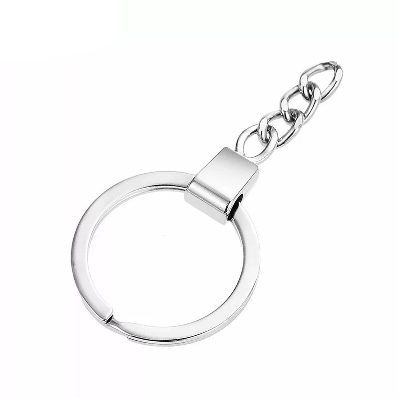 50pcs/lot High Quality Fashion 30mm Round Split Key Rings Keychain Key Ring Chain DIY Jewelry Metal Holder Accessories Findings 240112