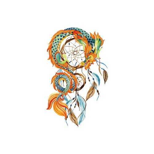 Makeup Catcher Tattoo Dream Sticker Set Colored Feather Water Transfer Waterproof Girl Simulation Arm