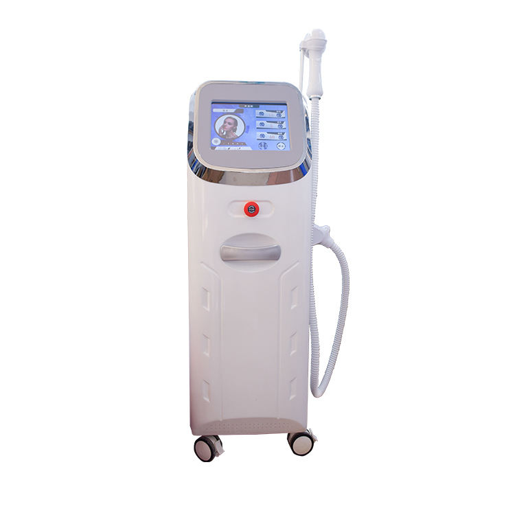 Vertical 10.4 Inches Silver Ice Painless Freezing Beauty Salon Instrument 808Nm Diode Laser 1800W Laser Hair Removal Machin