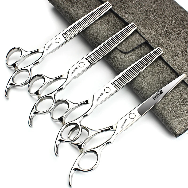 66.577.5 inch Scissors Japan Professional hairdressing Scissors Barber Scissors Set Hair Cutting Shears thinning clippers 240112