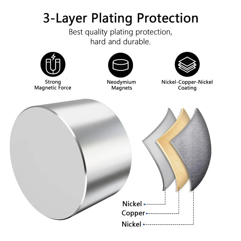 1PC Neodymium Magnet N35 N52 Super Strong Powerful Magnets 50x30mm Round Strong Magnet Dia40-70mm Permanent Rare Earth Magnets 240113