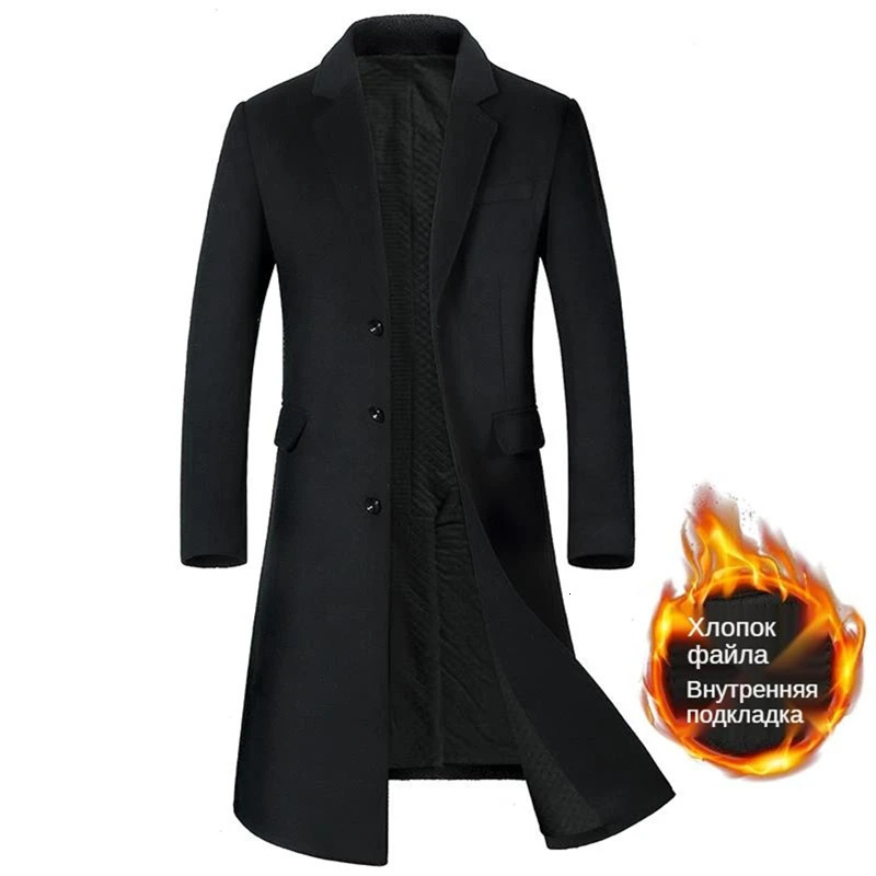 Coats for MenWool content 51%A Long Jacket Below The KneeMens OvercoatMens Coat WindbreakerMen Overcoat Men 240113