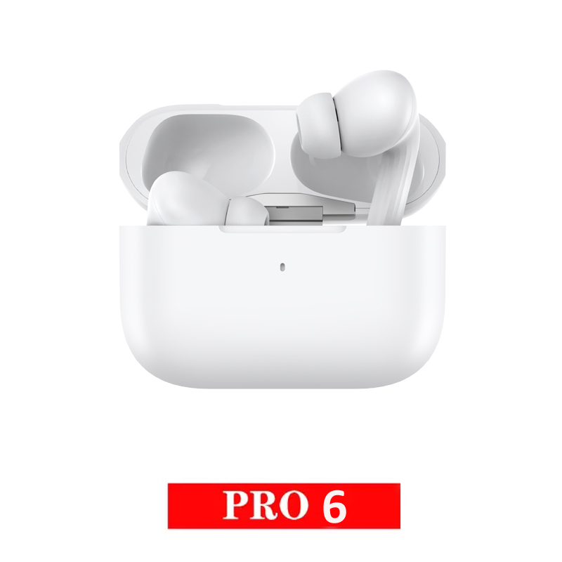 Wireless Earphones Headphones Pro6 Touch Earbuds In-Ear Sport Handsfree Headset With Charging Box for Mobile Smart Cell Bluetooth Headphone Accessorie