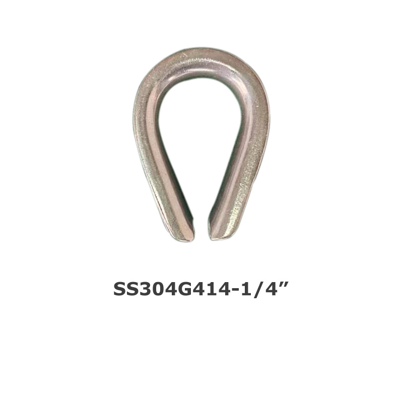 SS304 stainless steel chicken heart ring steel wire rope thimble G414