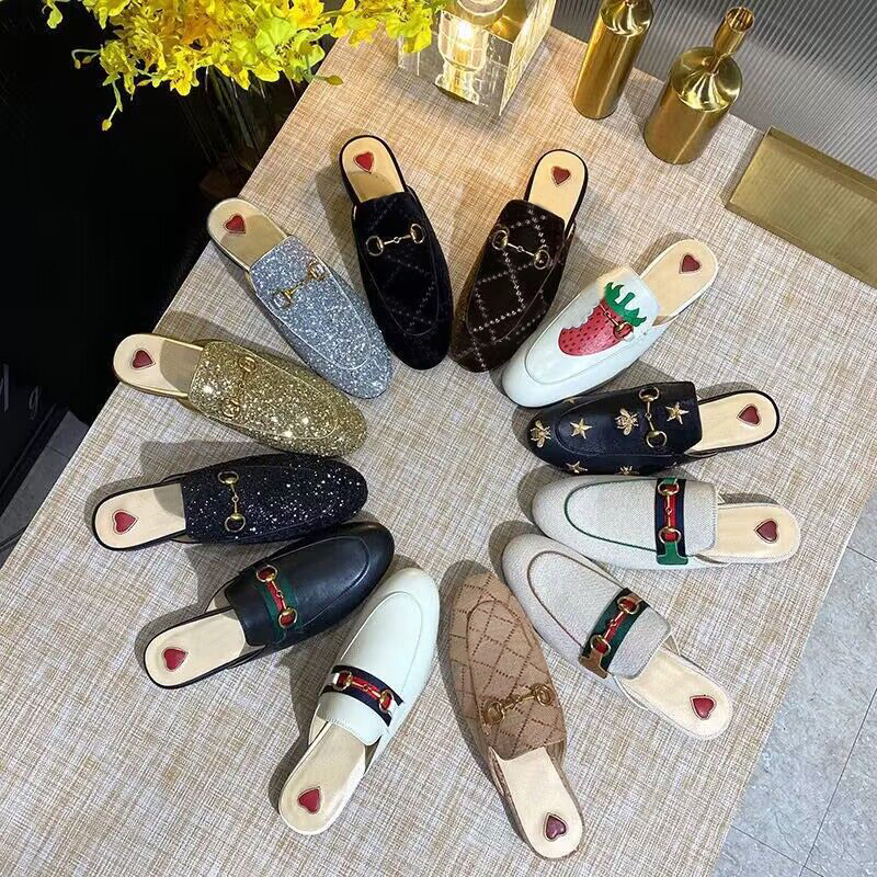 men Beach slipper Designer shoes woman slippers Lazy Flat Flip flops 100% leather lady Slides letter womens shoes mens Sandals Large size 35-42-45 Genuine leather sole