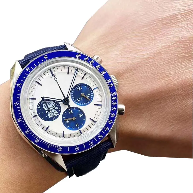 Luxury designer watchAAA Men's 50's Snoopy 1970 Apollo Limited Edition Luxury Watch Watch Automatic Movement Mechanical James Bond 007 Fashion watch