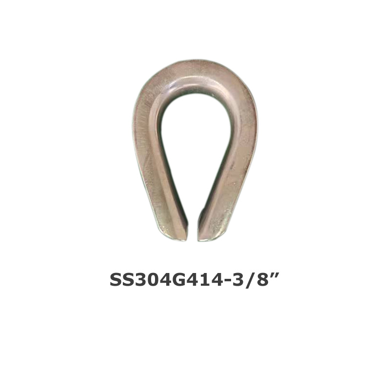 SS304 stainless steel chicken heart ring steel wire rope thimble G414