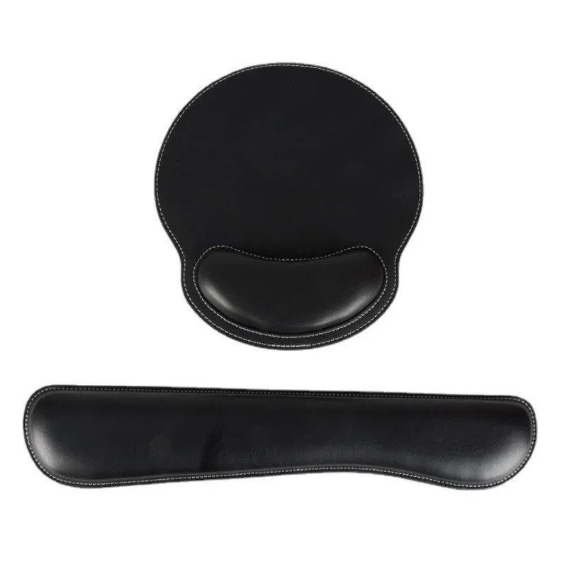 Leather mouse pad Ergonomic memory foam keyboard pad with wrist support suitable for office and home waterproof surfaces 240113