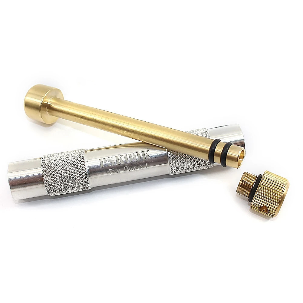 Brass Fire Piston Kit Outdoor Emergency Tools Flame Maker Starter Tube 240112