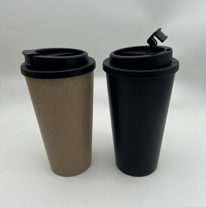 Verastore plasict cup double-wall mug with bamboo fiber economy and Environmental protection material whole link