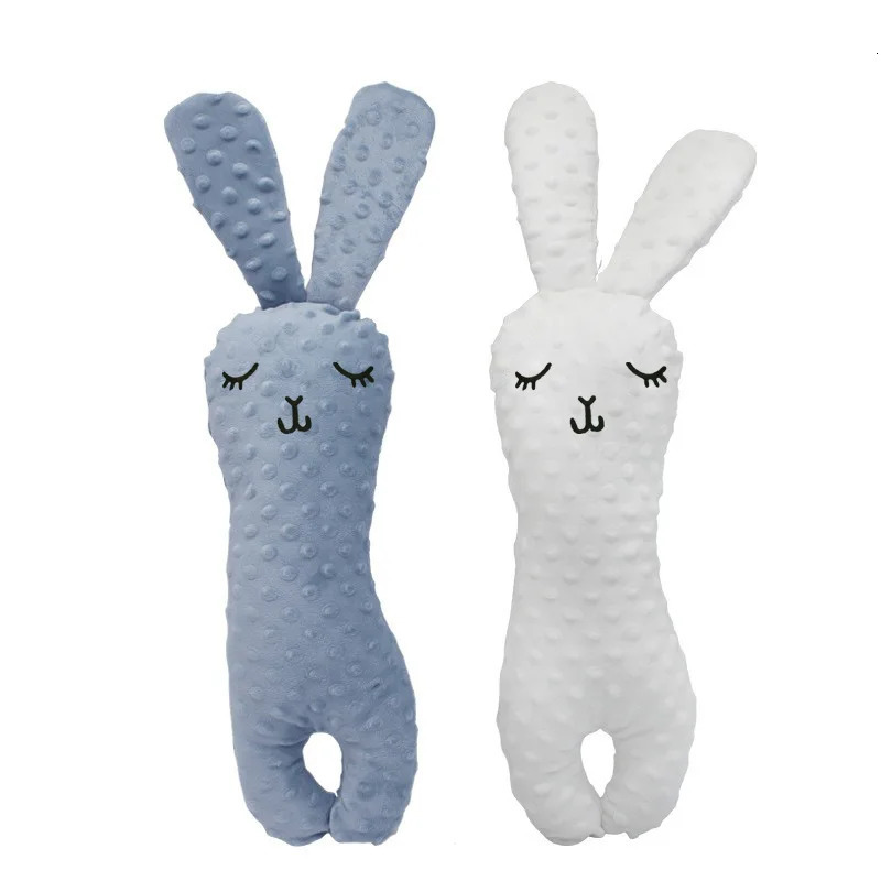 born Infant Sleep Pillow Cute Rabbit Pillows Doll Plush Toy Soft Baby Bed Bumper Crib Pad Protection Bedding Cushion 240112