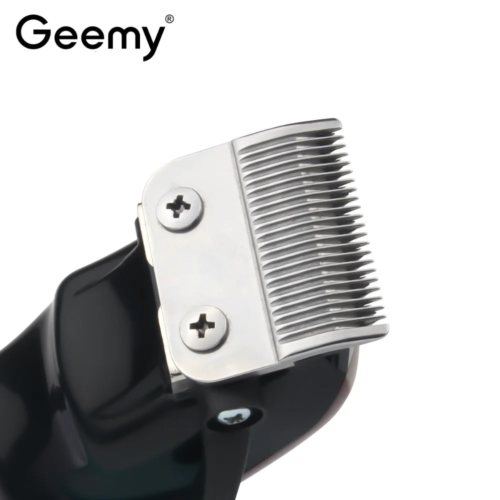 Original Geemy Professional Cordless Hair Clipper Rechargeable Beard Hair Trimmer For Men Electric Haircut Magic Blade 240112