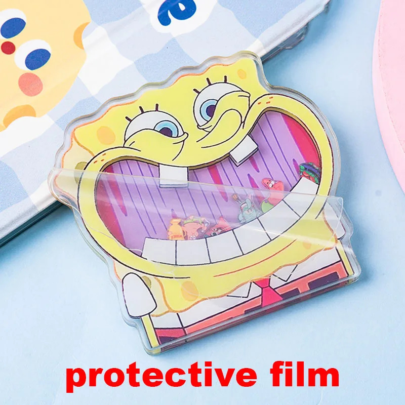 Custom Anime Acrylic Clear Shaker Keychain Customized Cartoon Keyring Personalized Po Key Chain Hologram Keychains 240112
